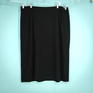 Eileen Fisher Plus Size 2X Black System Viscose Jersey Midi Pencil Pull On Stret